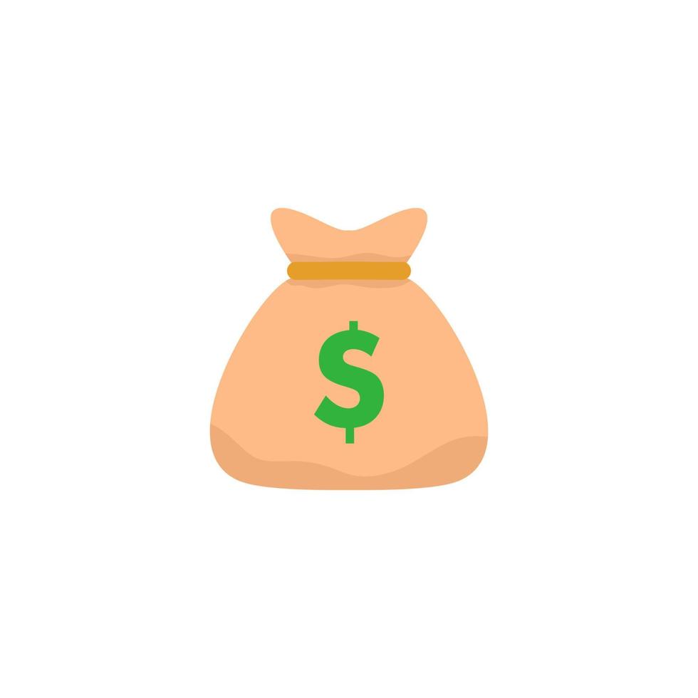 money bag icon or logo or illustration in colorful styke vector