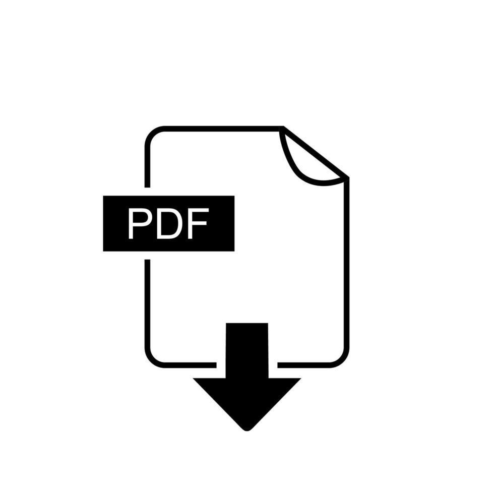 pdf documento icono o logo vector