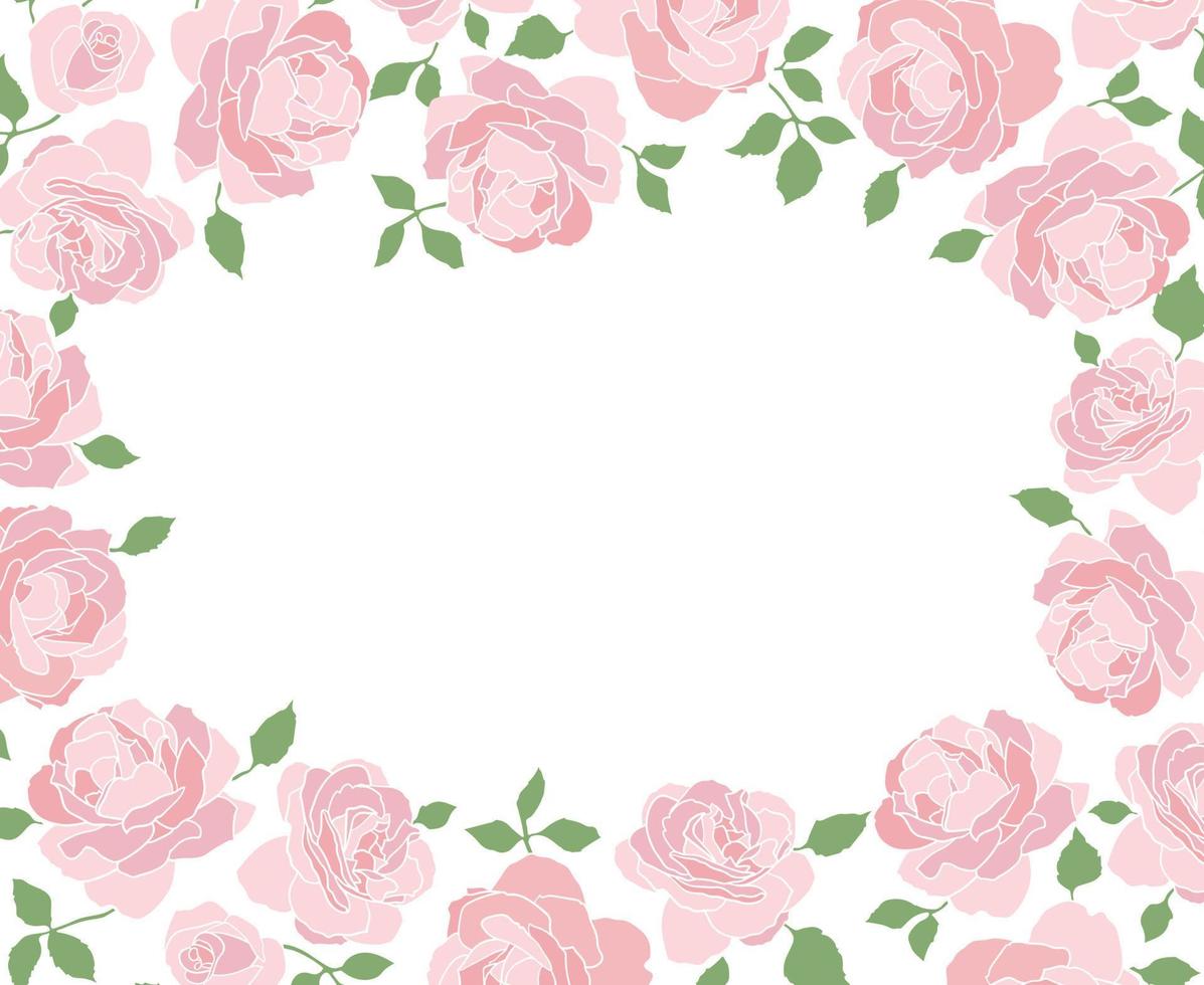 fondo de rosas rosadas vector