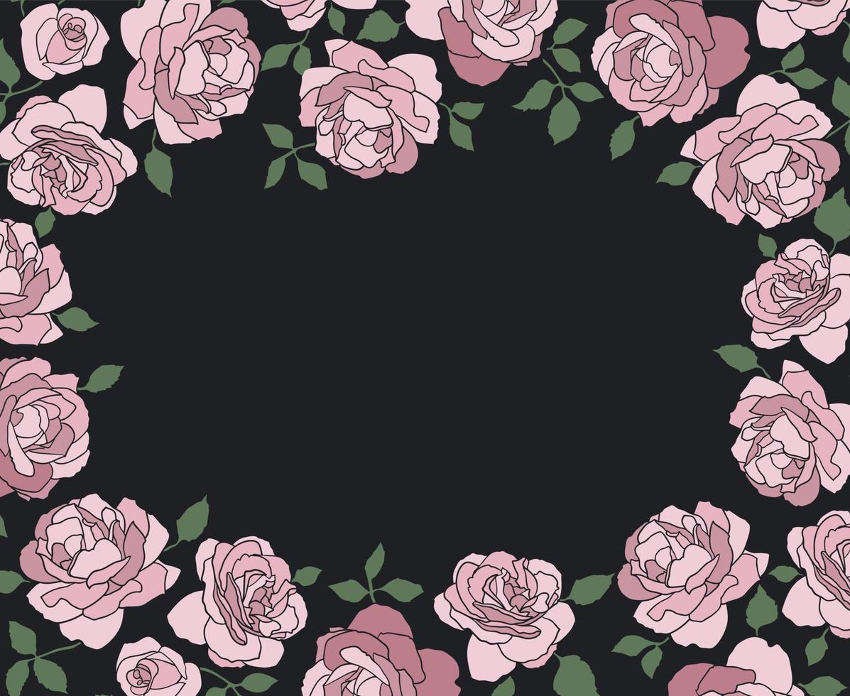 Pink Roses Background vector