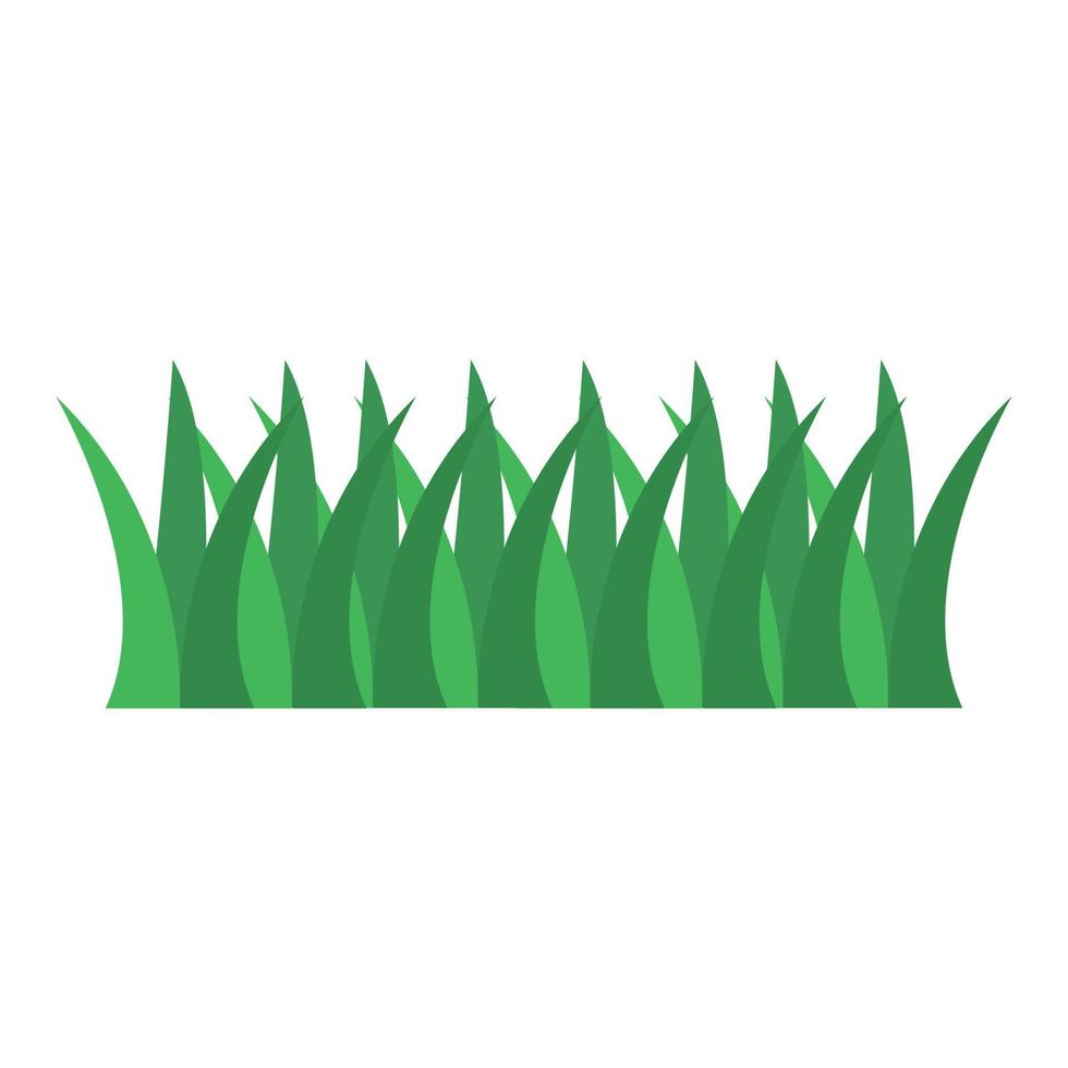 Fresh green grass. Vector flat illustration