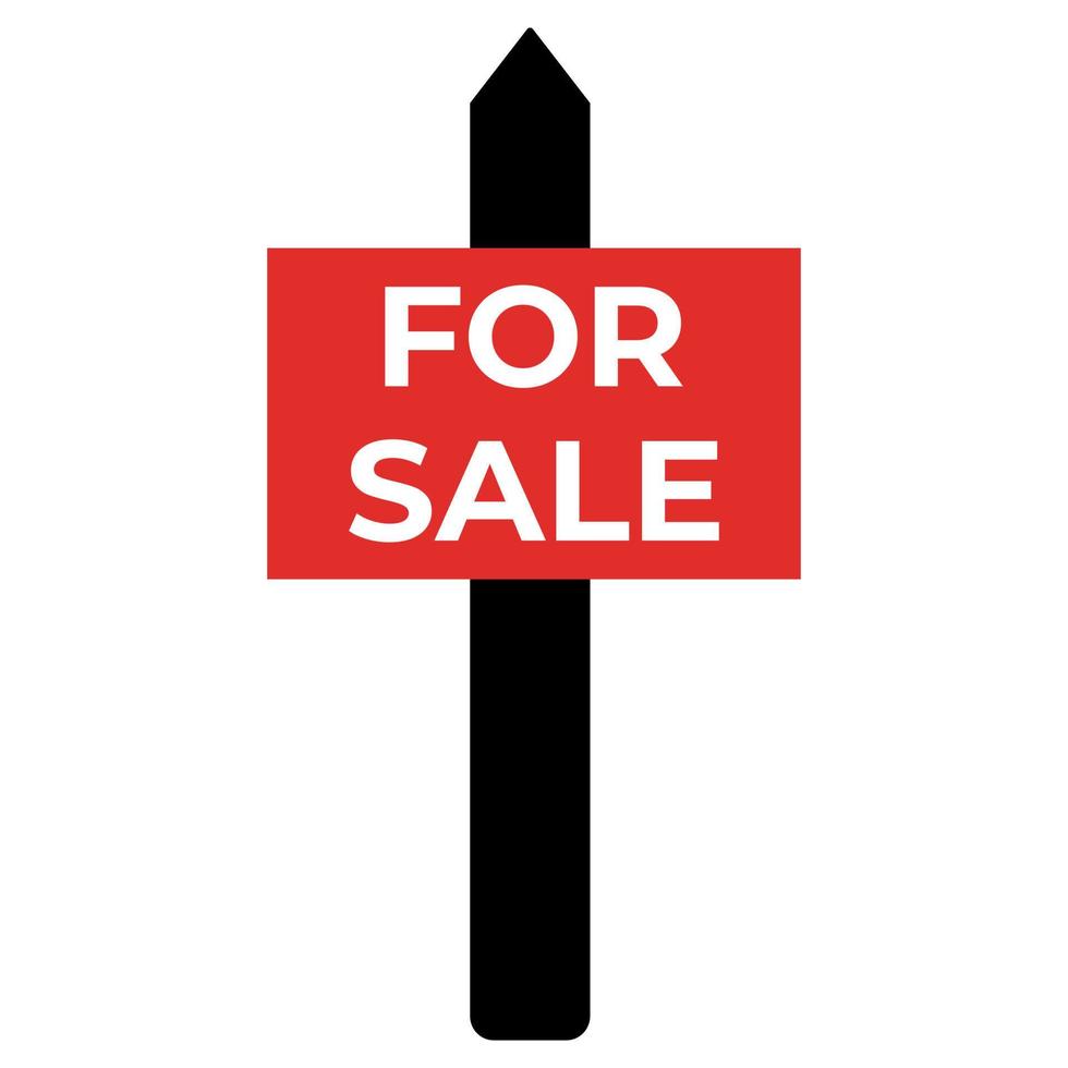 Sale real estate sign. Vector isolated sign
