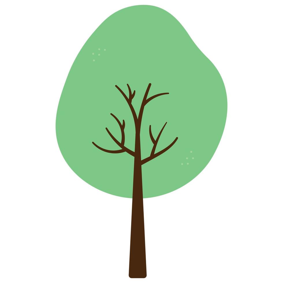 árbol de primavera plano. ilustración vectorial vector