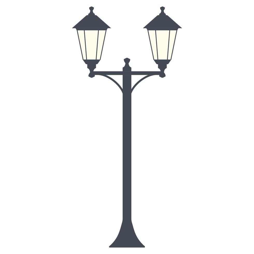 Street lighting. Flat vector icon