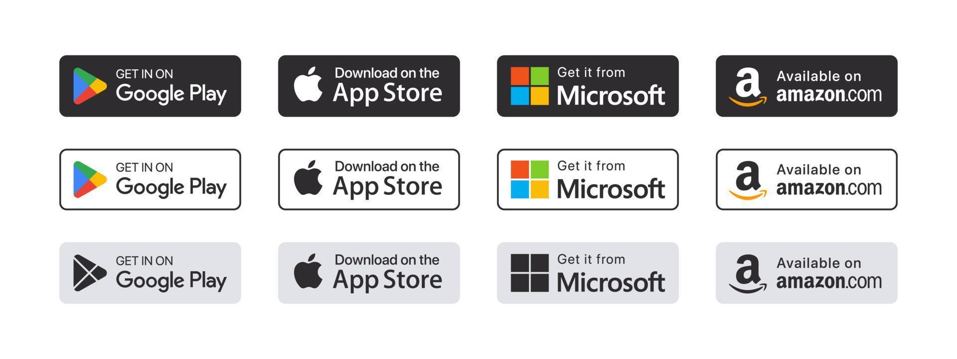 App Store and Google Play Logo PNG Vector (EPS) Free Download