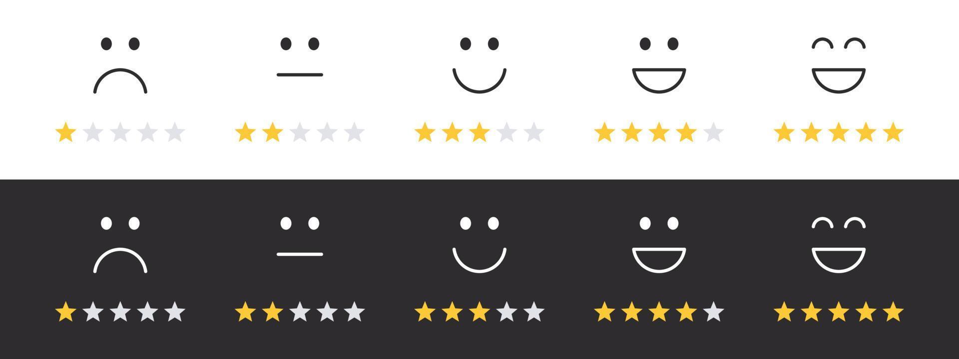 Feedback stars. Satisfaction and customer service. Customer review. Vector illustration