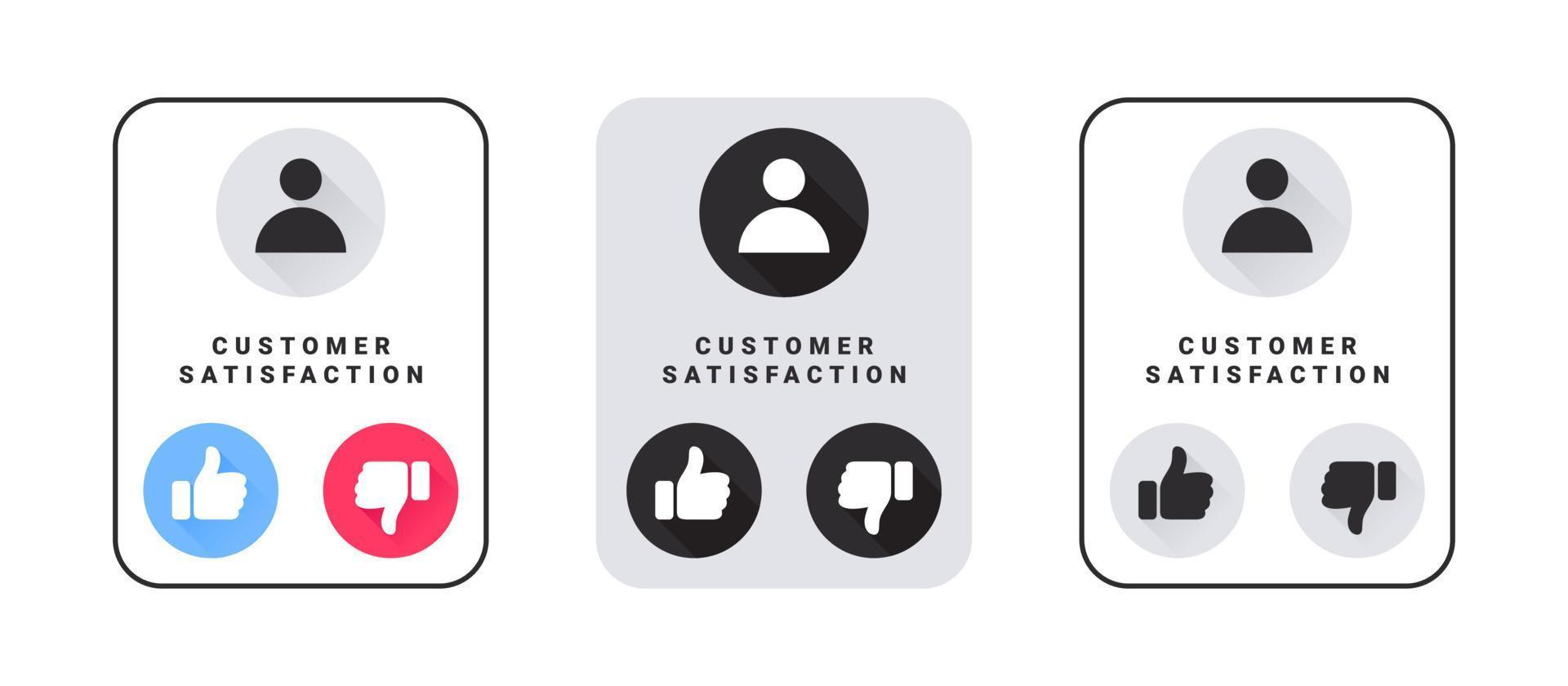 Like not like, satisfaction and customer service. Customer review. Vector illustration