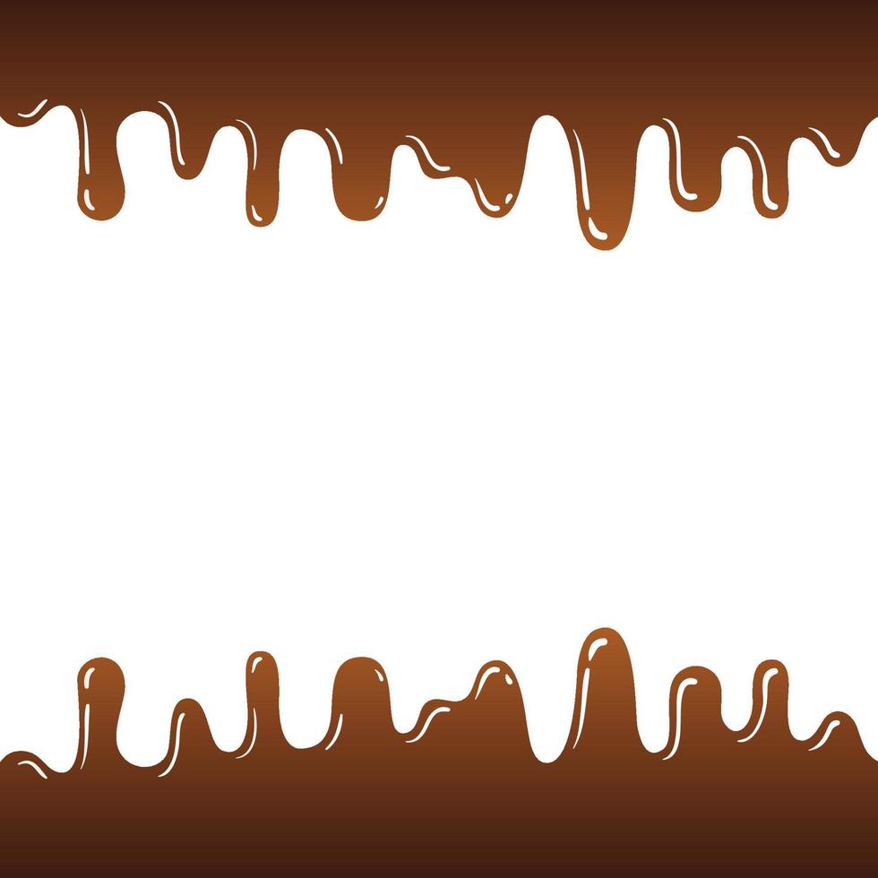 melted chocolate dripping Seamless pattern background vector