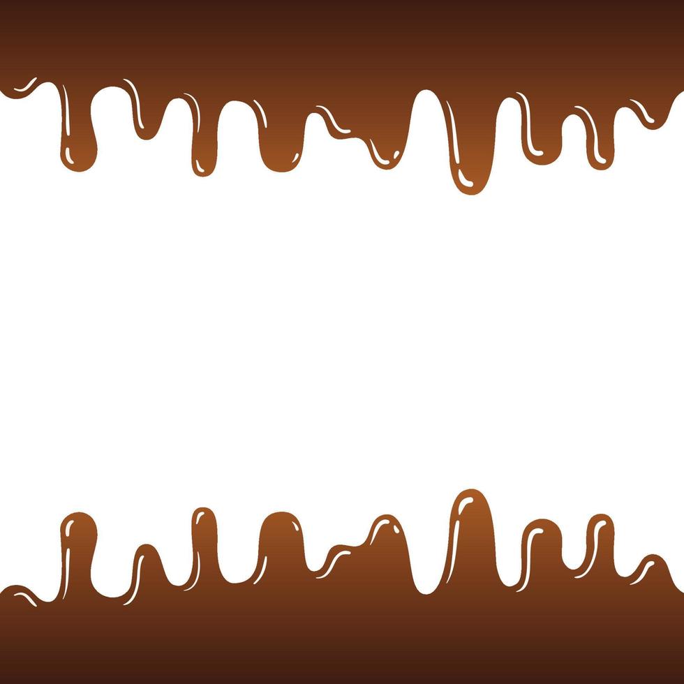 melted chocolate dripping Seamless pattern background vector