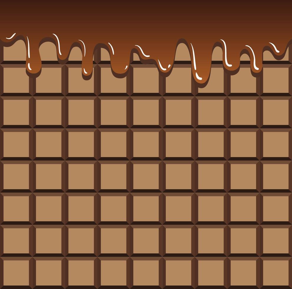 melted brow chocolate dripping  background vector