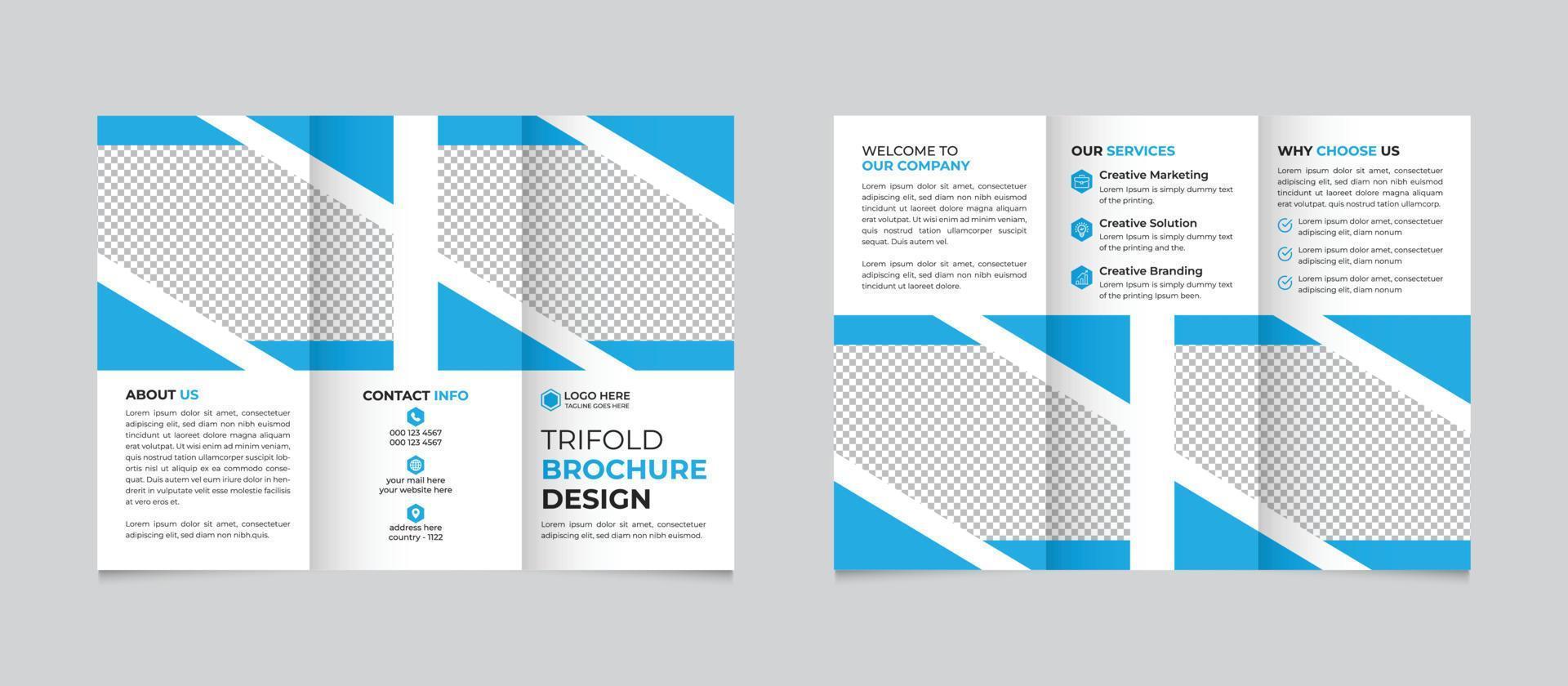 Corporate modern business trifold brochure template Free Vector