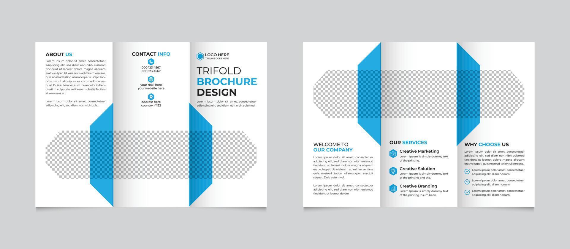 Professional creative corporate modern business marketing trifold brochure template Free Vector