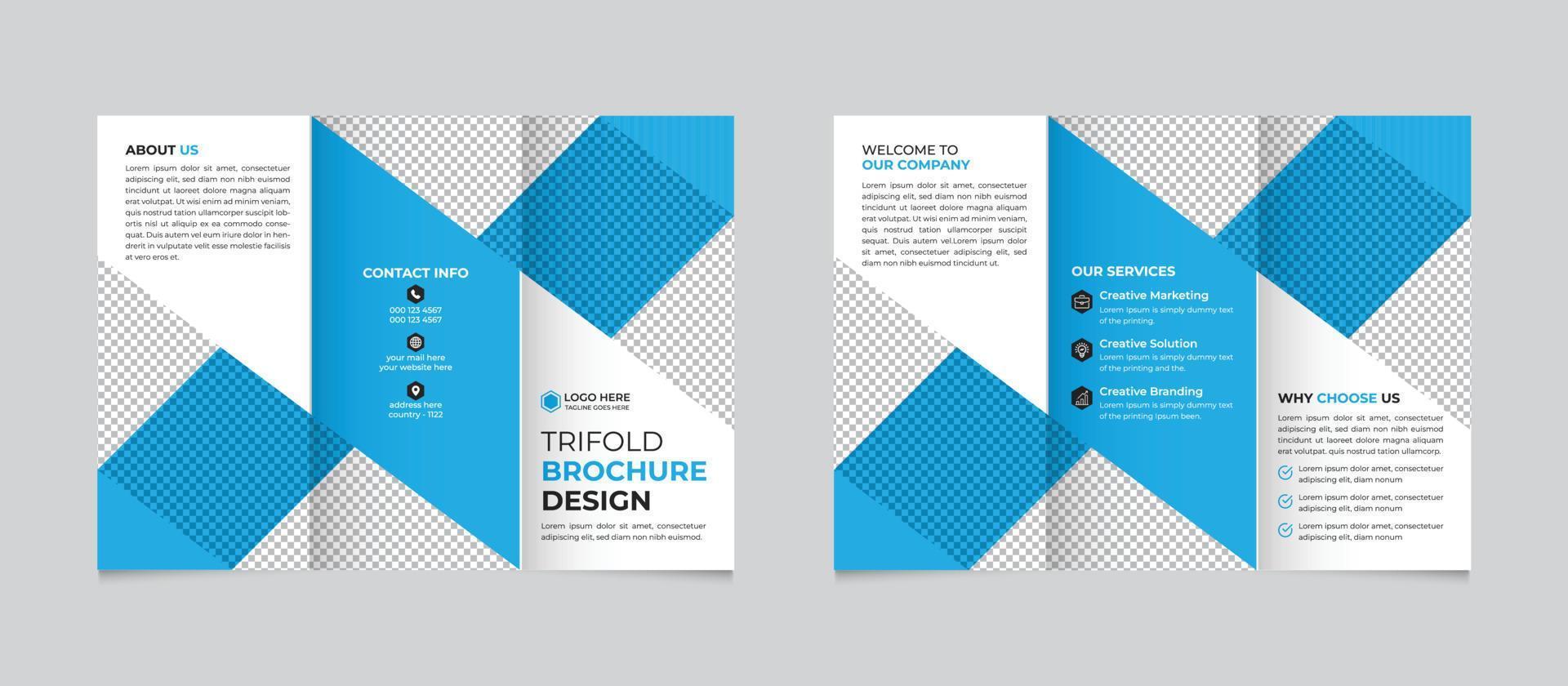 creativo tríptico folleto modelo diseño gratis vector