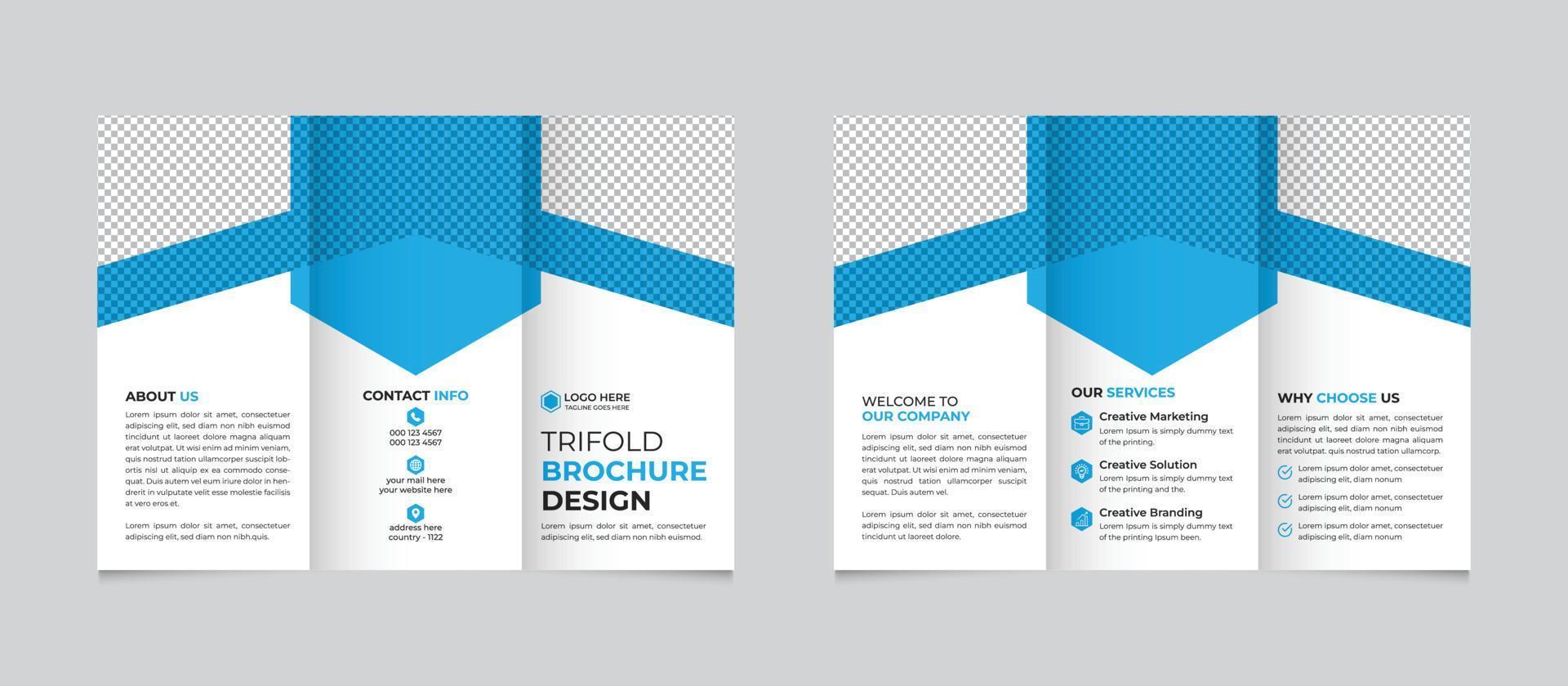 Corporate Trifold Brochure Design Template for Your Company Free Vector