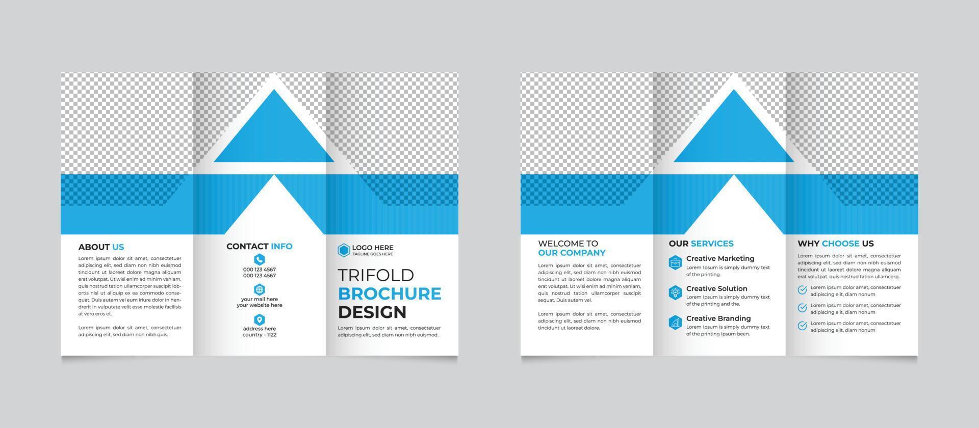 corporativo moderno negocio tríptico folleto modelo diseño gratis vector