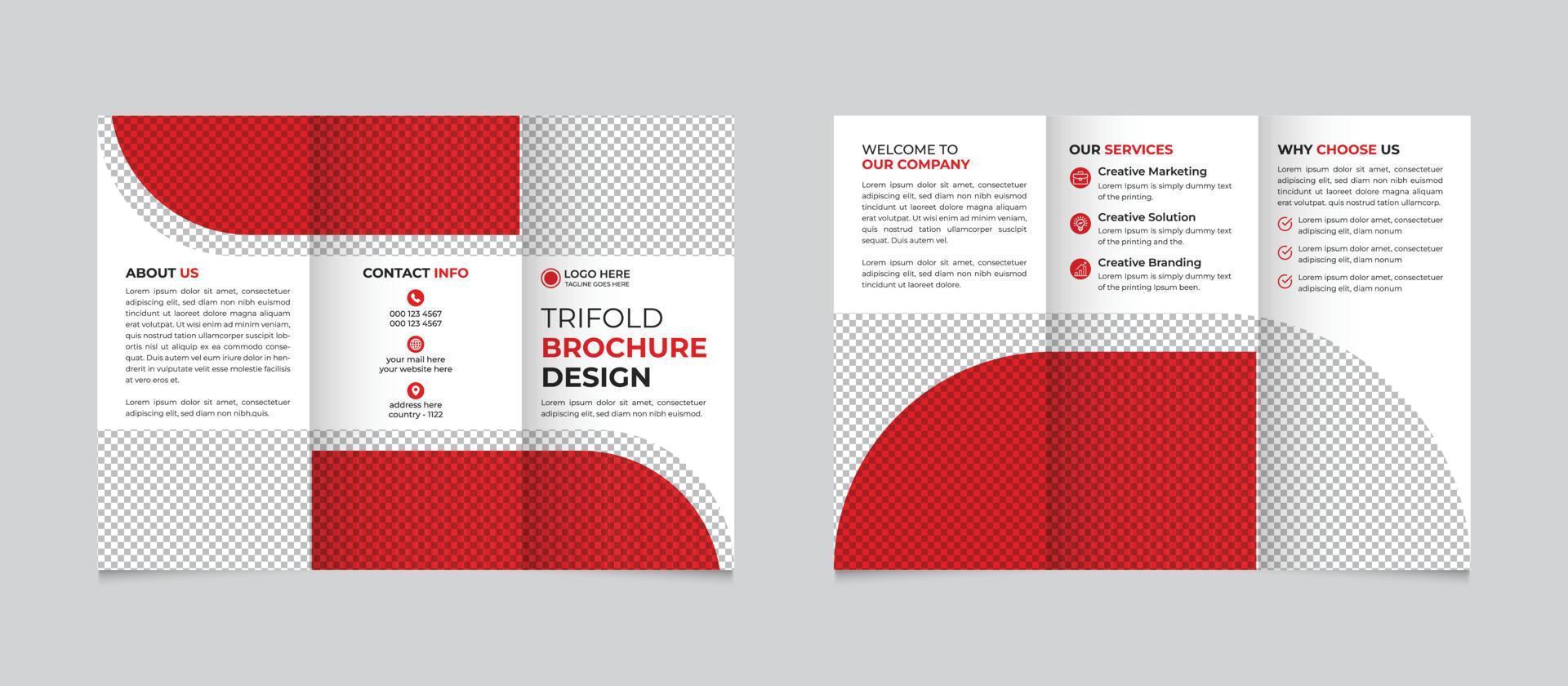 Corporate modern trifold brochure design template Free Vector