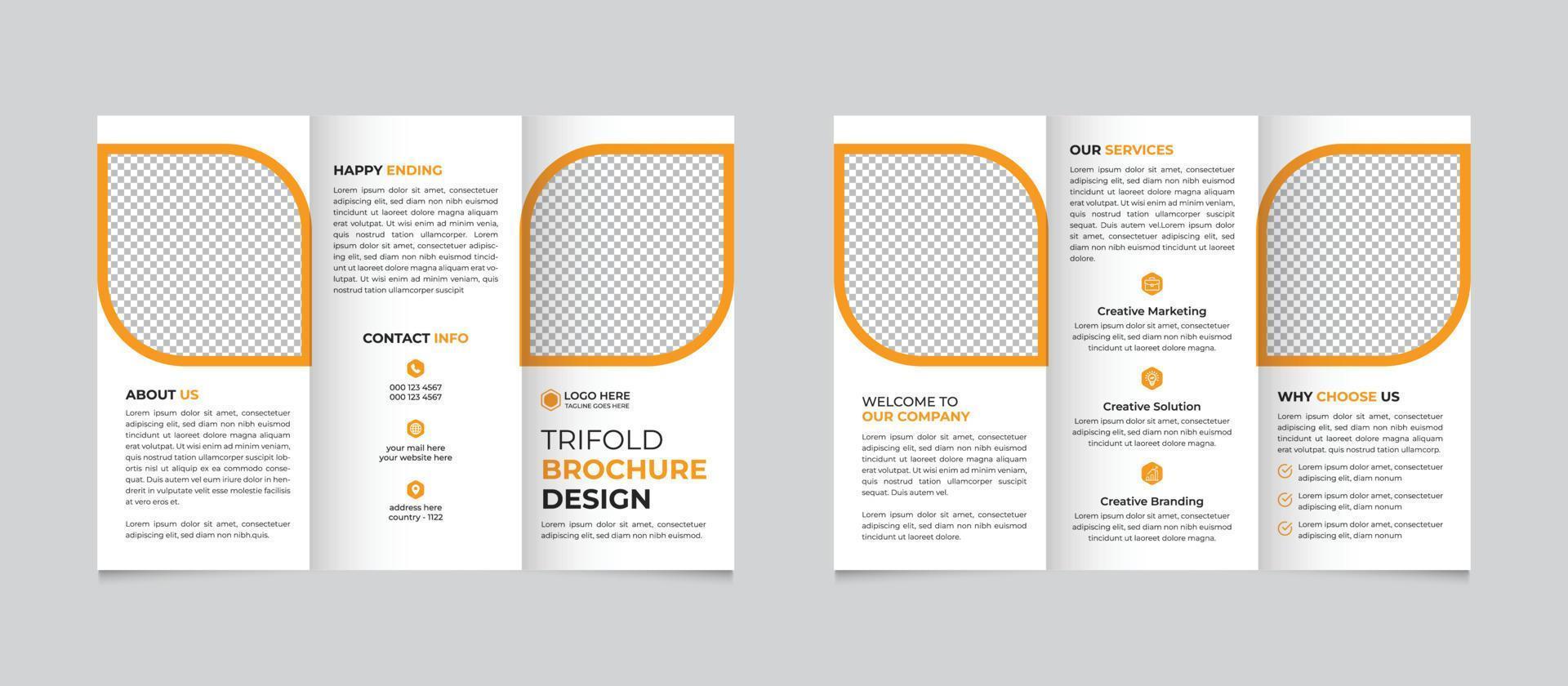 Modern Trifold Brochure Template Free Vector