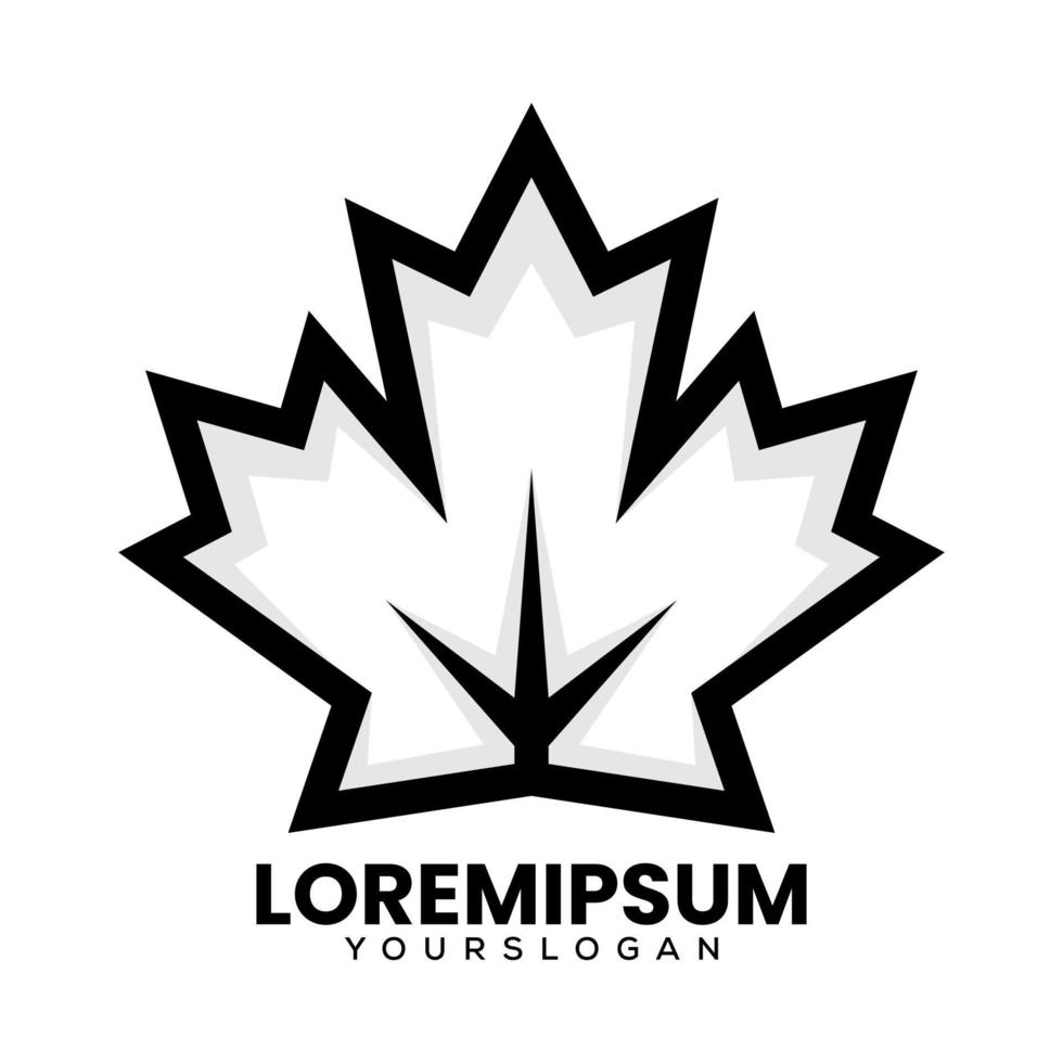 leaf maple icon logo design vector