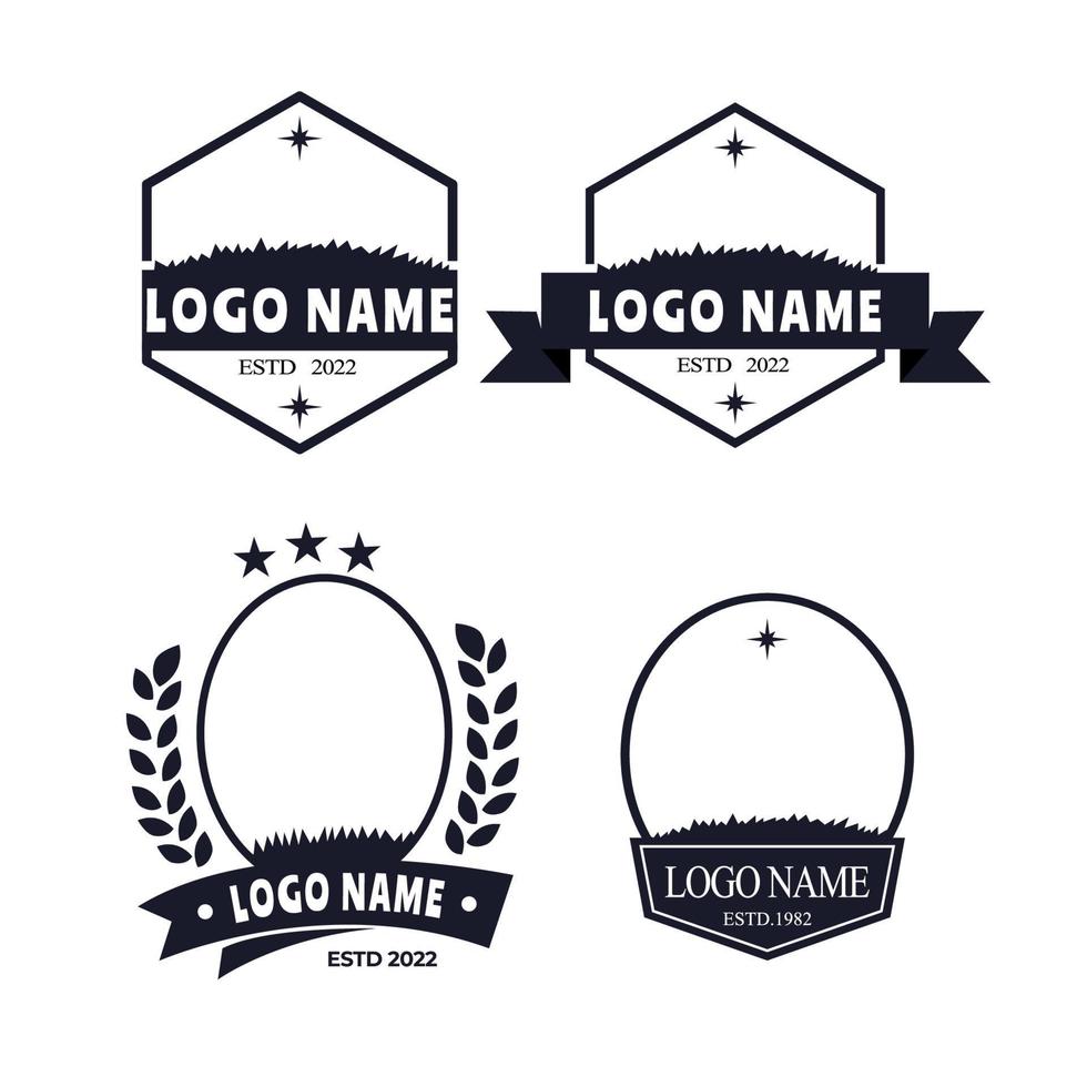 set of vintage labels and badges. Emblem Label logo design. vintage logo frame. farm logo. Element design collection for label and logo. vector