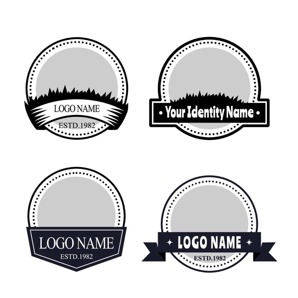 set of vintage labels and badges. Emblem Label logo design. vintage logo frame farm logo. Element design collection for label and logo. vector