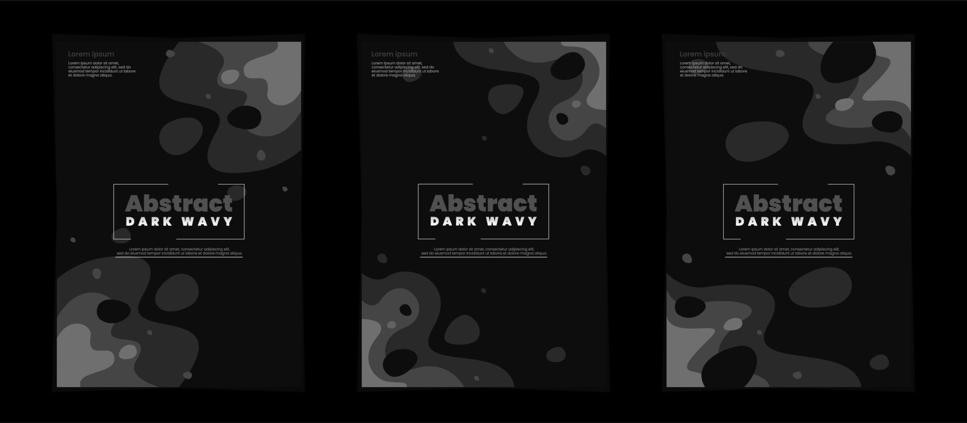 abstract wavy vector design for poster. abstract paper cut. Minimalist wavy posters. design template for flyer, leaflet, brochure. dark wavy design.