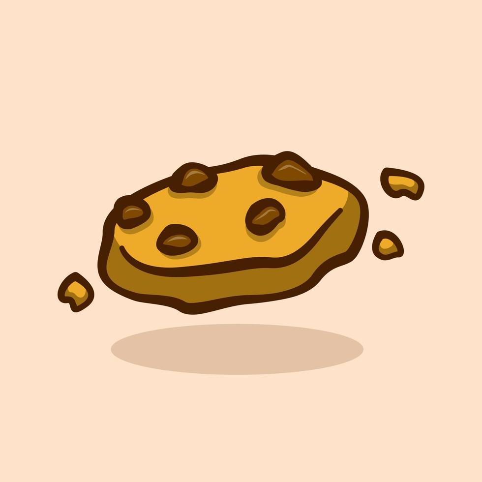 Cookie illustration concept in cartoon style vector