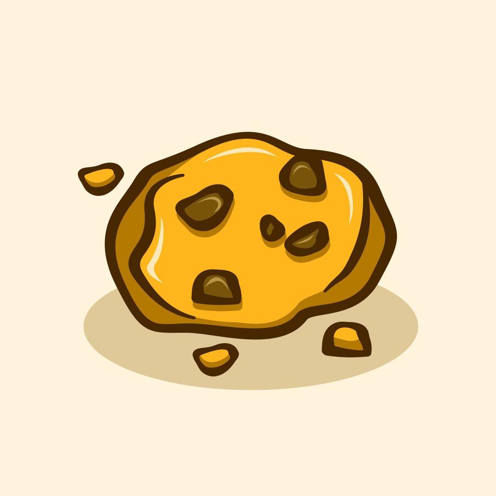 Cookie illustration concept in cartoon style vector