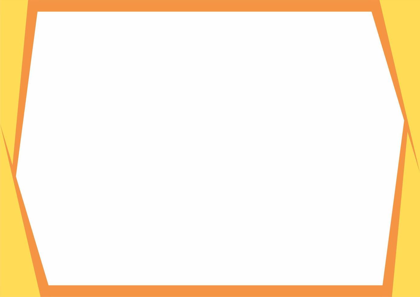 Orange, yellow and white triangles color with stripe line shape. Suitable for social media post and web internet ads. Template layout. Frame, boarder for text, picture, advertisement. Empty space. vector