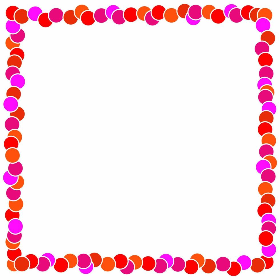 Pink, red, orange circles and white background. Suitable for social media post and web internet ads. Template layout. Frame, boarder for text, picture, advertisement. Empty space. vector