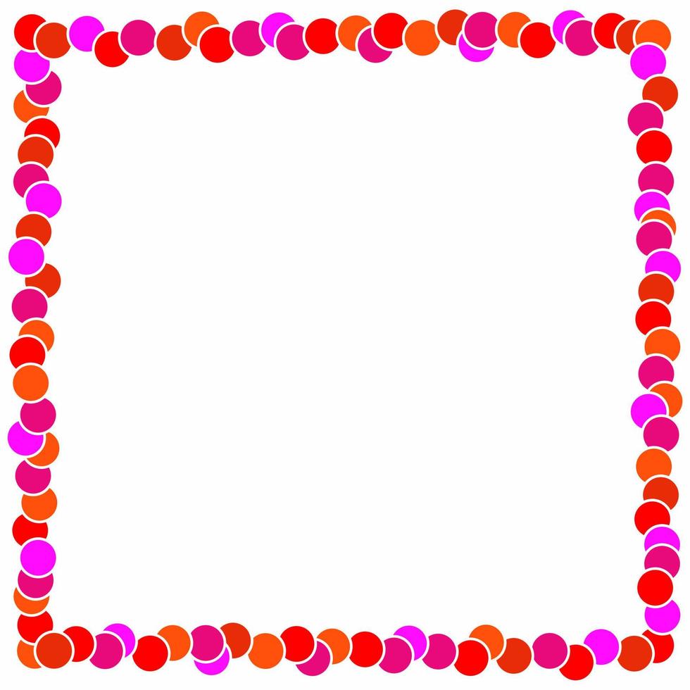 Pink, red, orange circles and white background. Suitable for social media post and web internet ads. Template layout. Frame, boarder for text, picture, advertisement. Empty space. vector