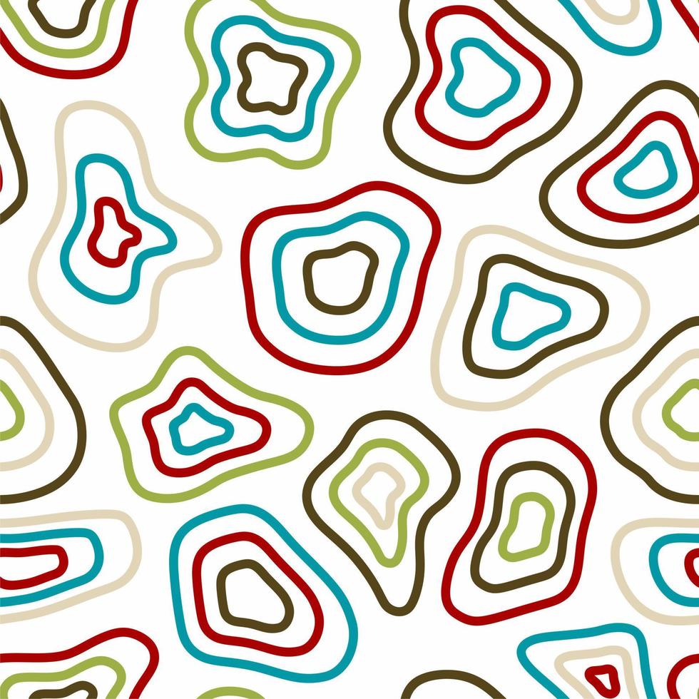 Abstract shapes. Wavy lines. Distort circles. Wrapping paper, textile, fabric, print. African and exotic elements. Wildlife colors. vector