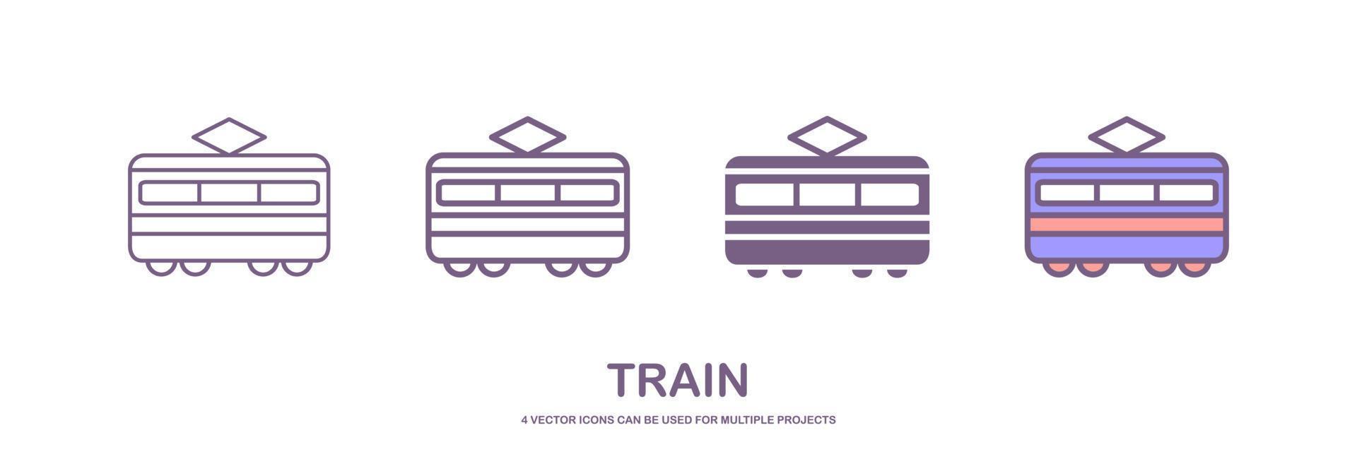 Train icon vector, Modern Transportation sign Isolated on white background. Trendy Flat style for graphic design, logo, Web site, social media, UI, mobile app. vector