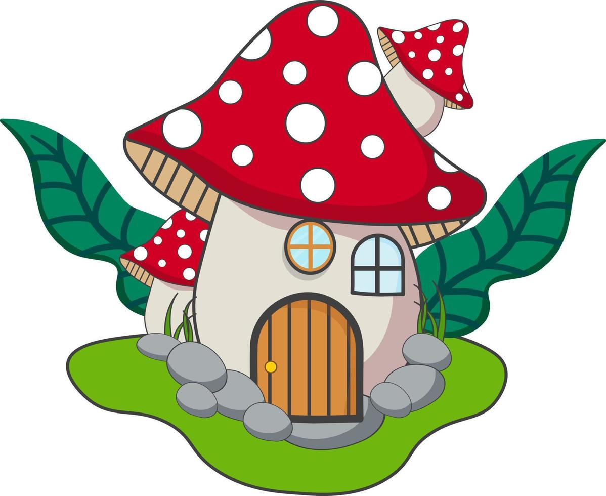 Cute Little Gnome Houses. Cute Fairy Houses Clipart vector