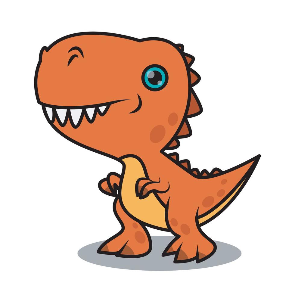 vector cartoon cute baby dino t-rex