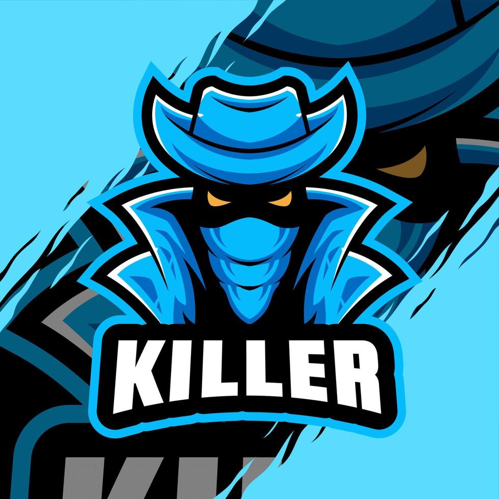 COWBOY ESPORT MASCOT LOGO vector