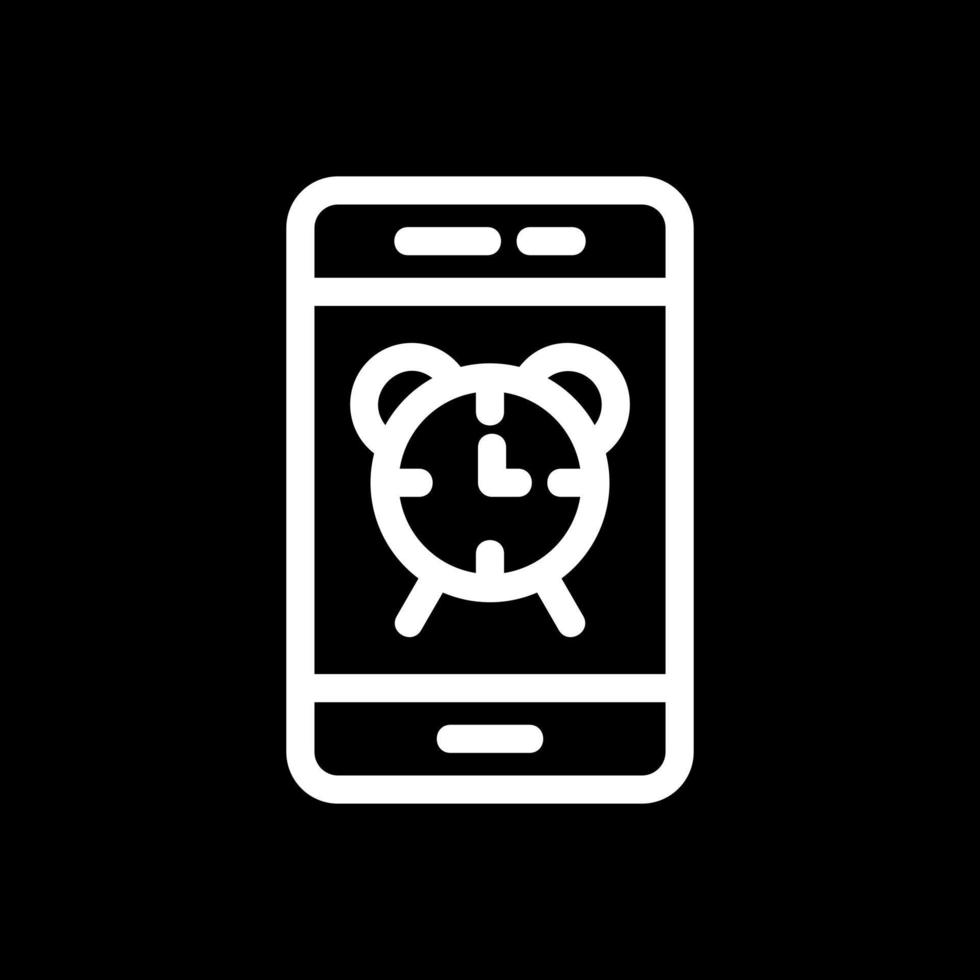 Smartphone Alarm Vector Icon Design