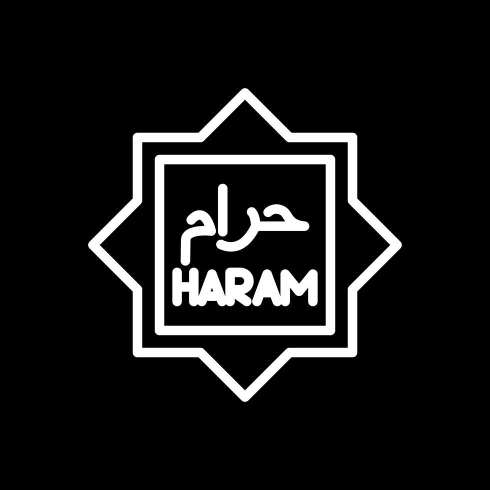 diseño de icono de vector haram