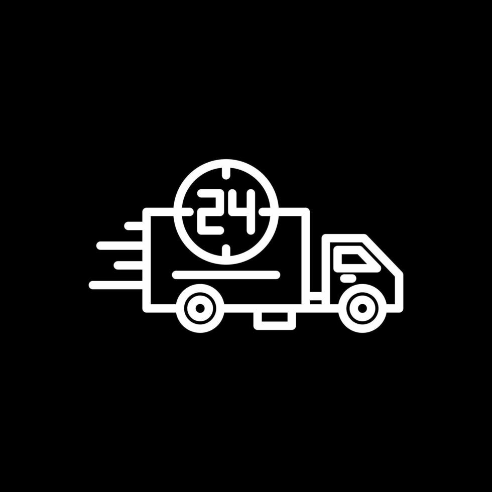 24 Hours Delivery Vector Icon Design