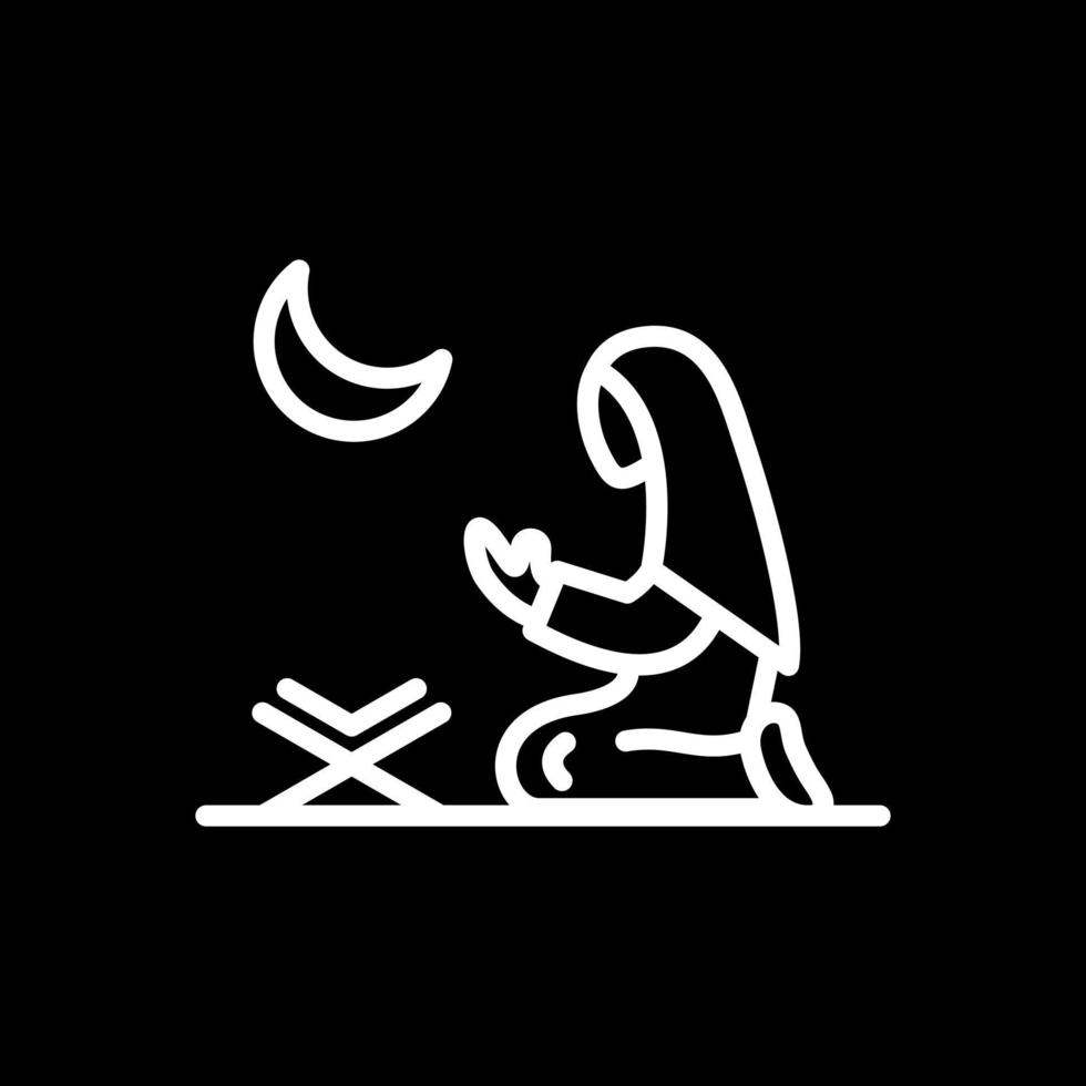 Women Praying Vector Icon Design