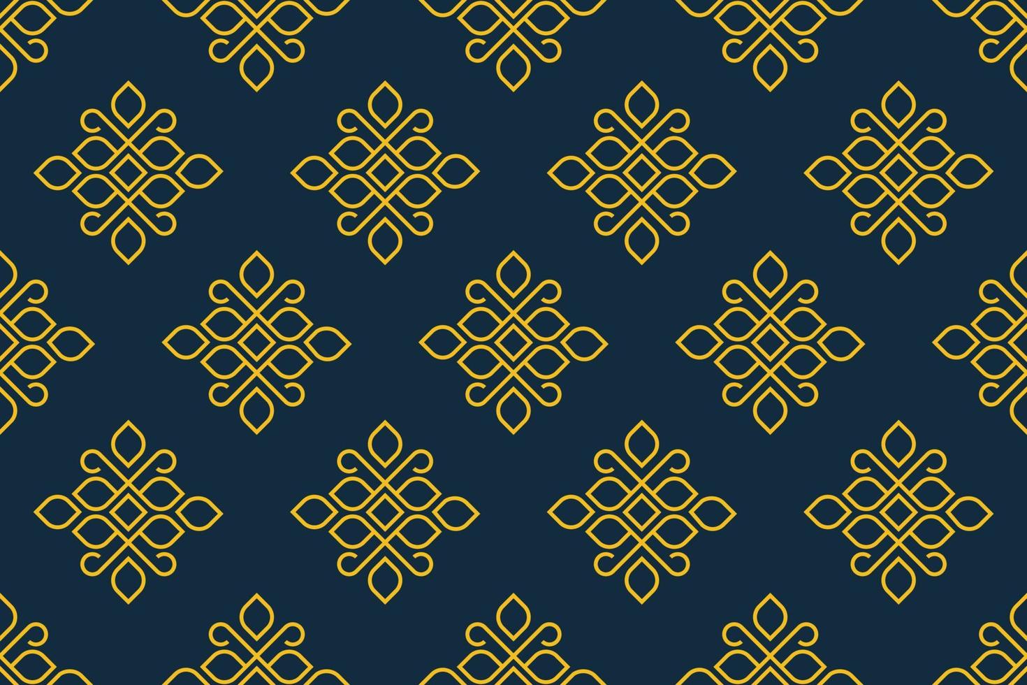 Yellow Ornament Line Seamless Pattern Background. Vector Illustration for Elegant Design. Abstract Floral Pattern. Stylish Decorative Bright Label Set. Fashion Universal Pattern.
