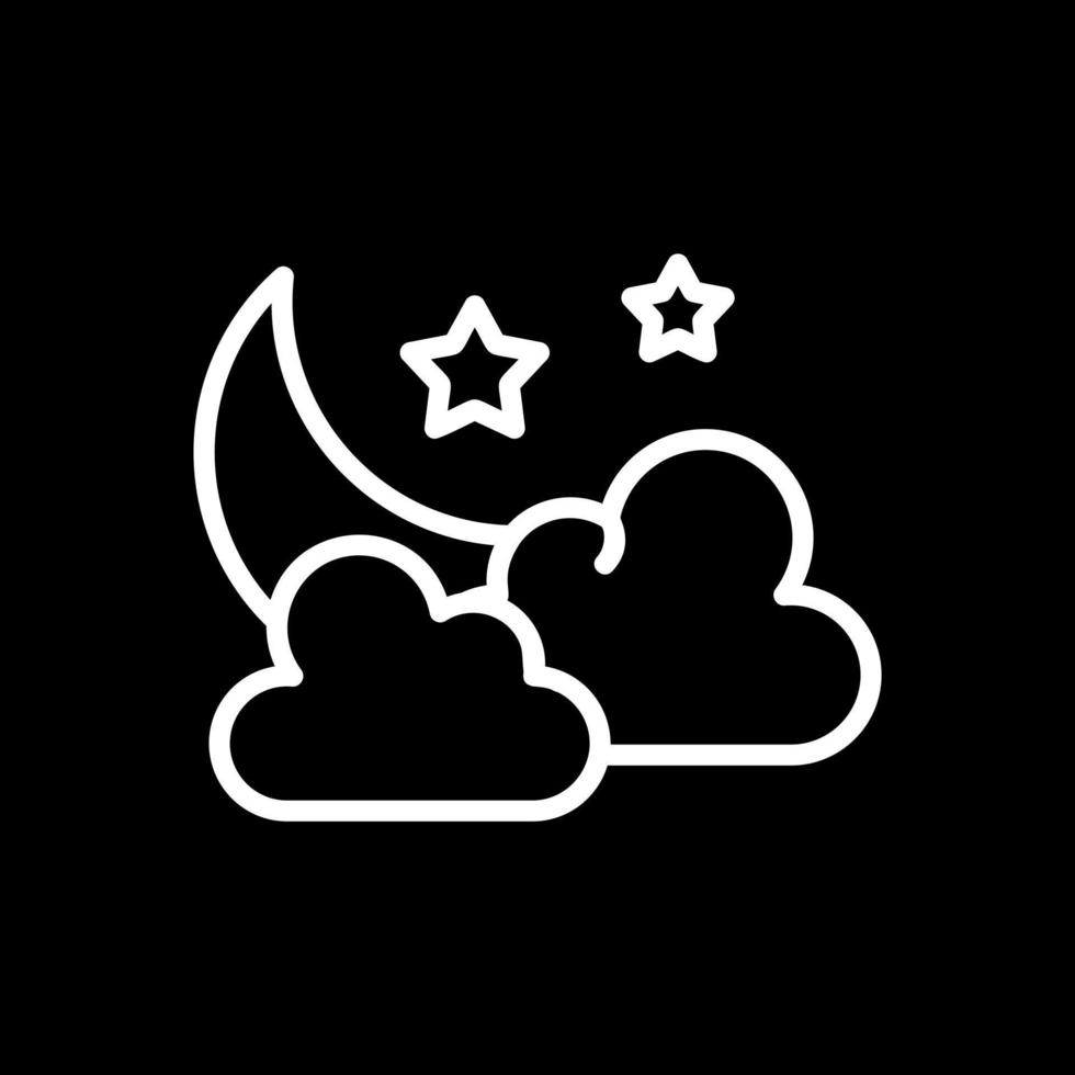 diseño de icono de vector de estrella y luna creciente