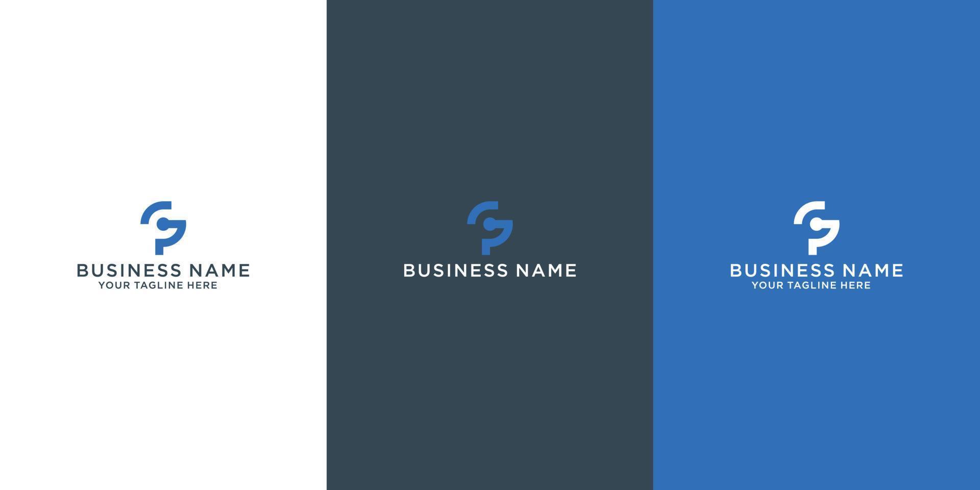 GP or PG monogram logo vector