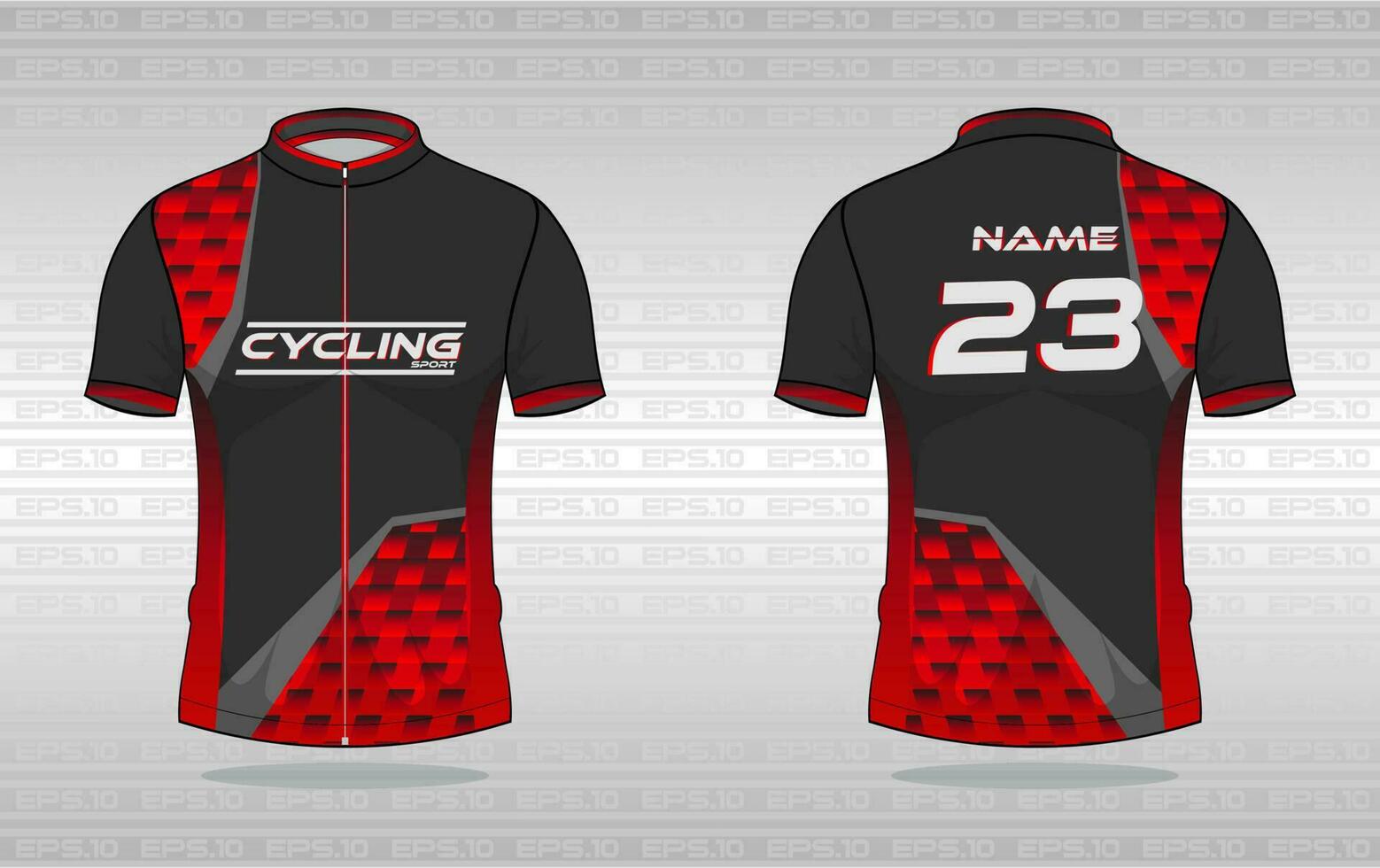 Cycling jersey premium vector