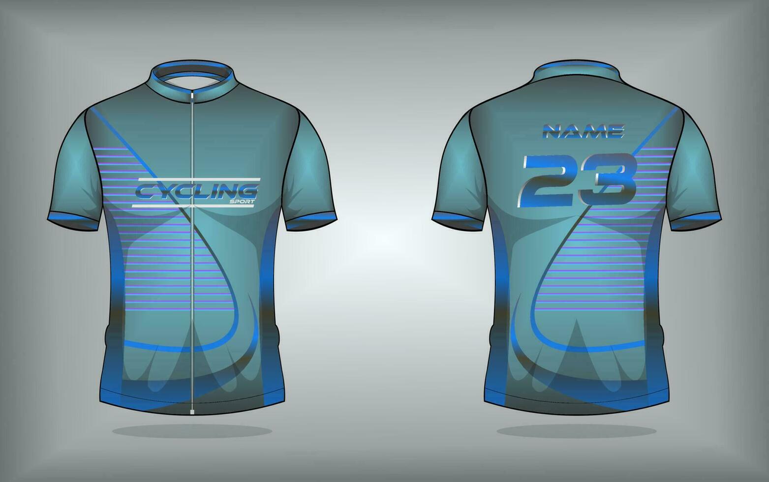 Cycling jersey premium vector