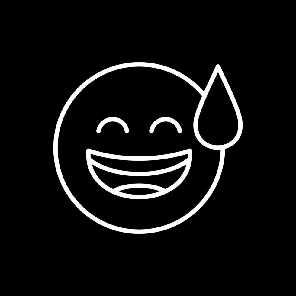 Grinning Face with Sweat Vector Icon Design