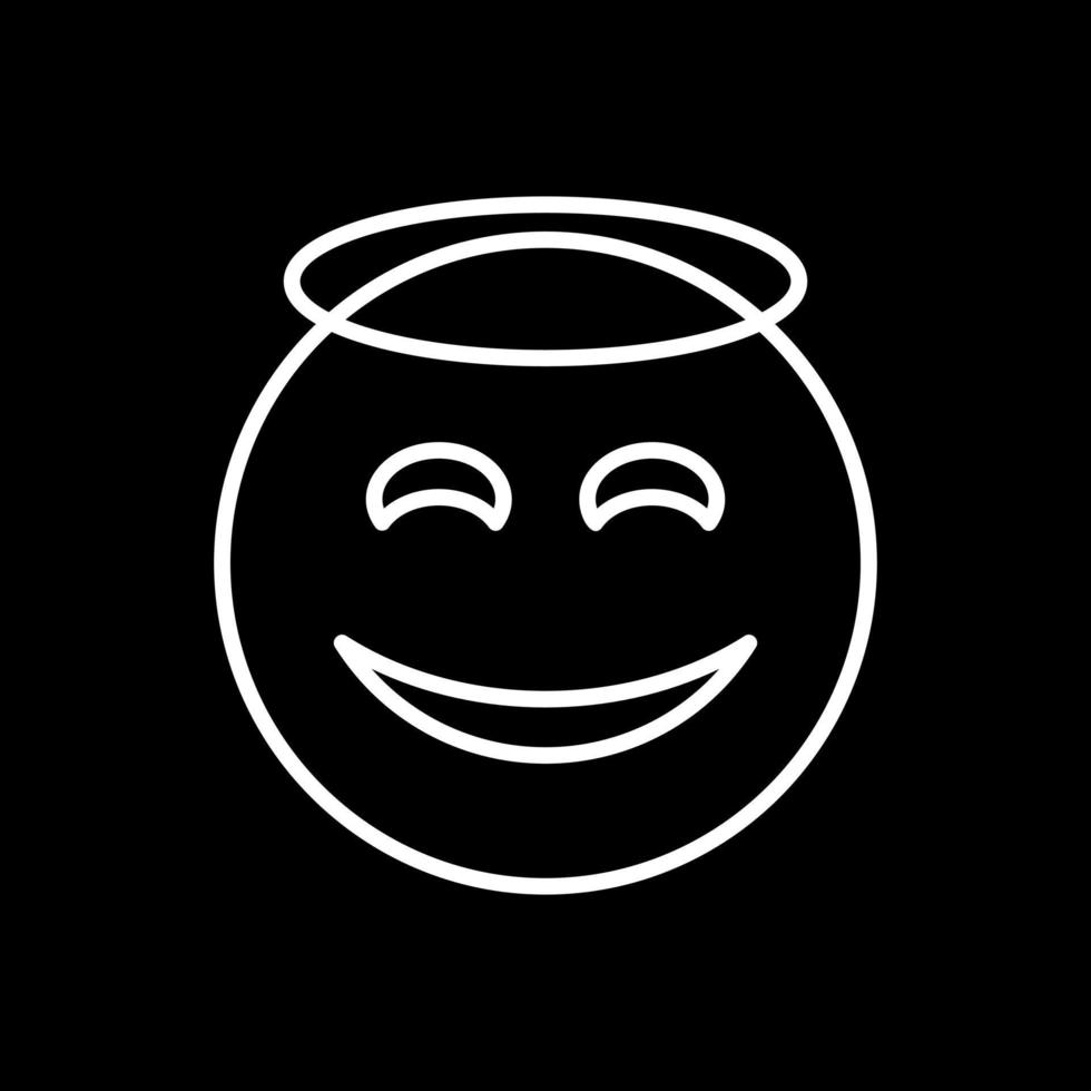 Smiling Face with Halo Vector Icon Design