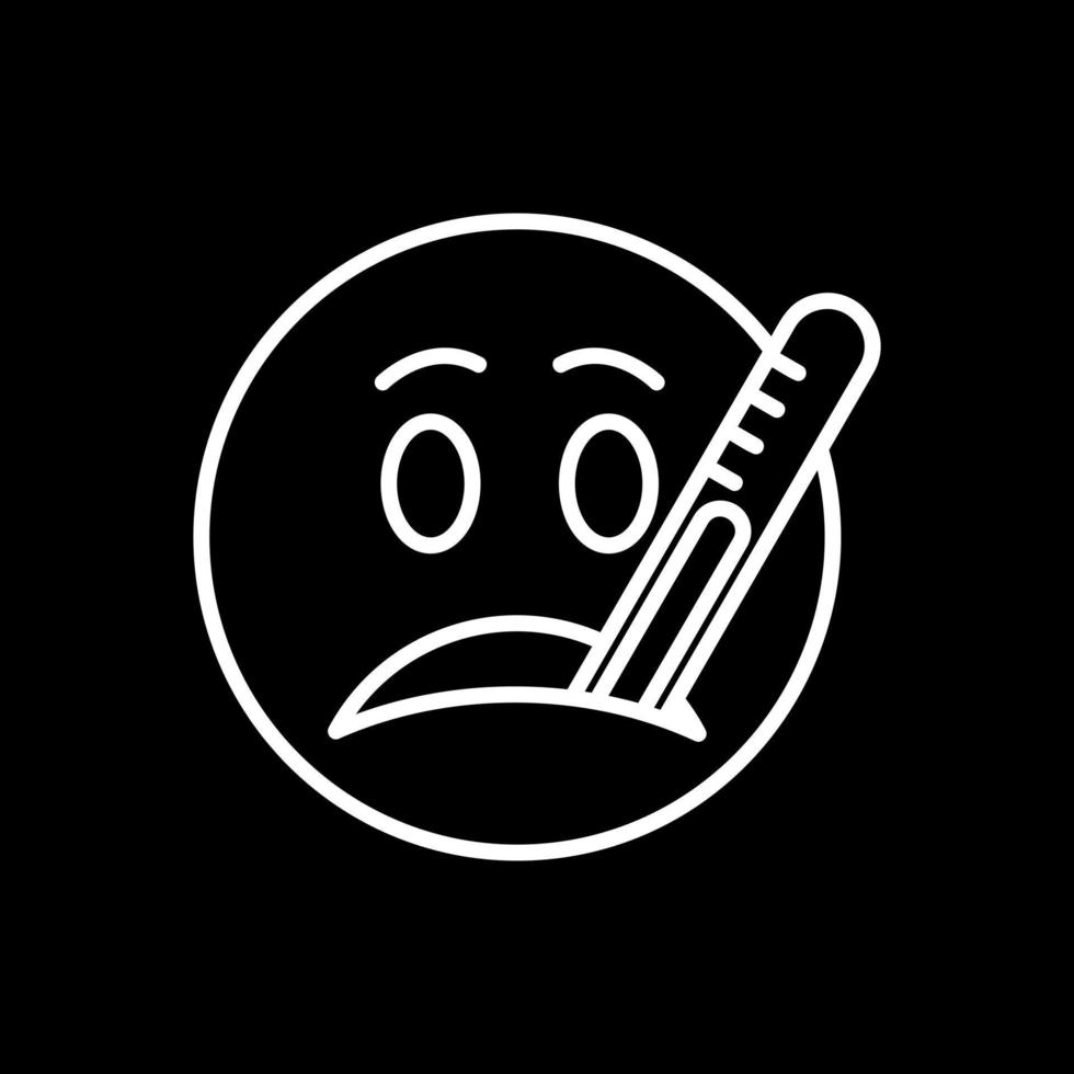 Face with Thermometer Vector Icon Design