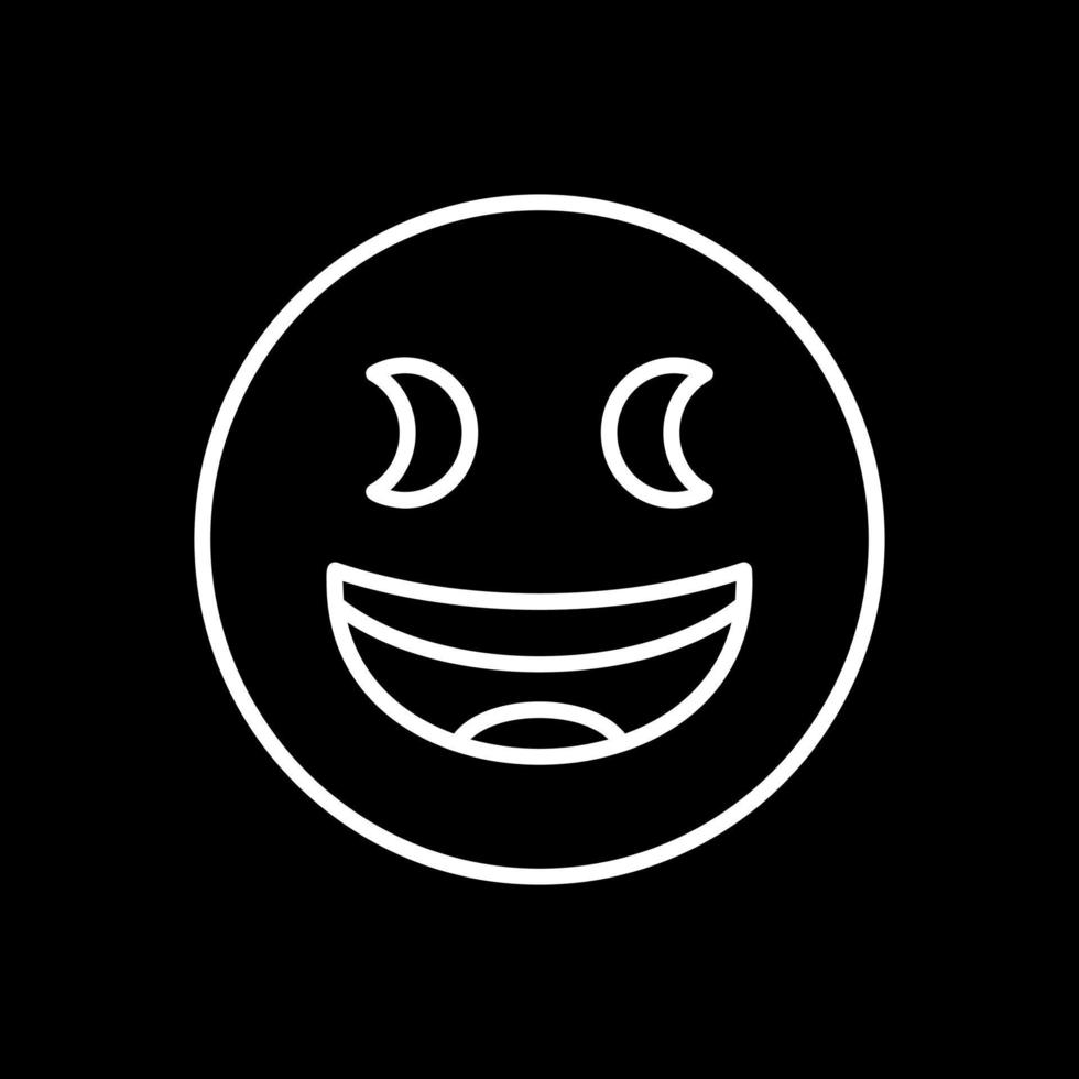 diseño de icono de vector de cara entrecerrando los ojos sonriendo