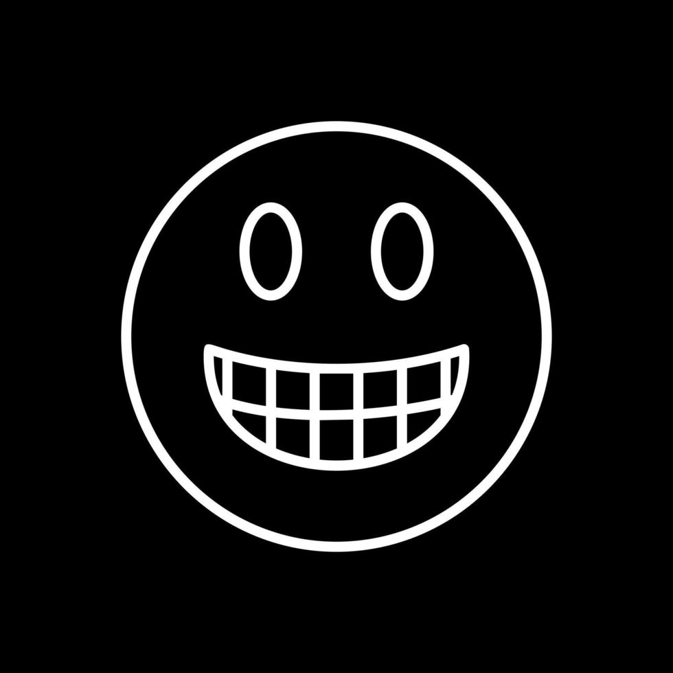 Grinning Face Vector Icon Design