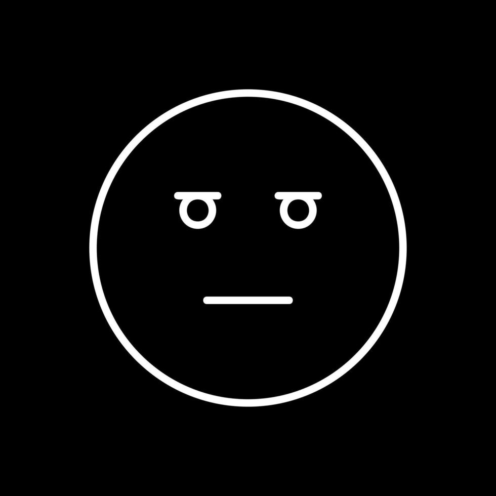 Expressionless Face Vector Icon Design